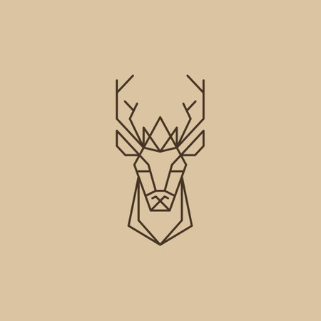 Abstract deer sign. Graphic vector symbol.のイラスト素材