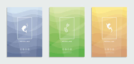 Abstract company brochure. Corporate identity flyer. Vector set business presentation.のイラスト素材