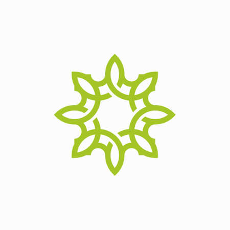 Abstract leaf sign. Graphic vector symbol.のイラスト素材