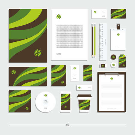 Abstract corporate identity with sign. Stationery set. Creative design.のイラスト素材