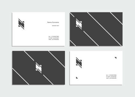 Abstract business card with sign. Corporate graphic identity.のイラスト素材