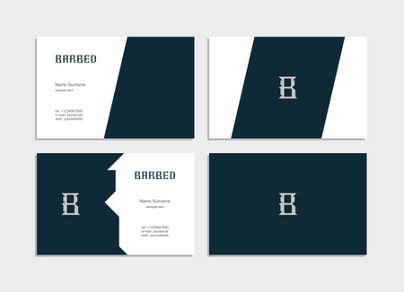 Abstract business card with sign. Corporate graphic identity.のイラスト素材