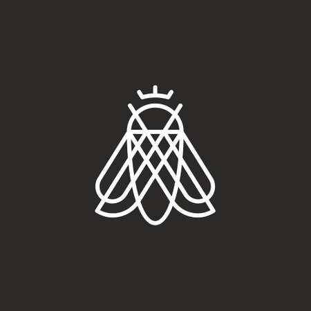 Abstract fly sign. Graphic vector symbol.のイラスト素材