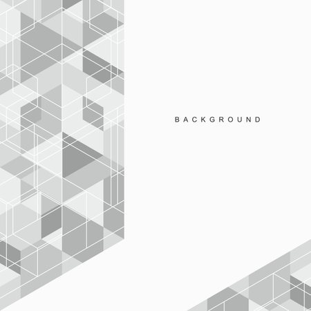 Abstract geometric technological background. Vector creative design.のイラスト素材