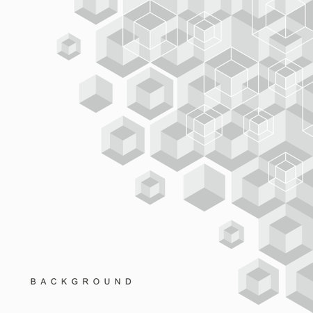 Abstract geometric technological background. Vector creative design.のイラスト素材