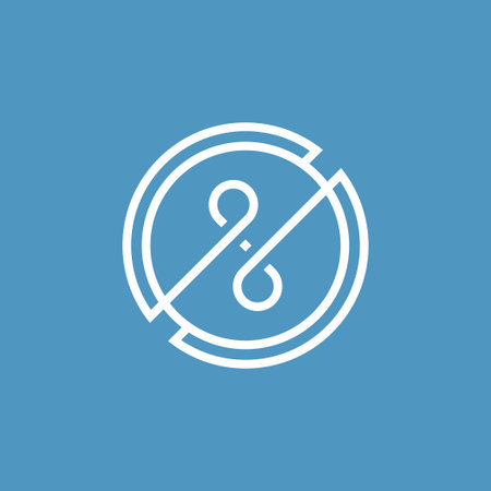 Abstract round sign. Graphic vector symbol from lines.のイラスト素材