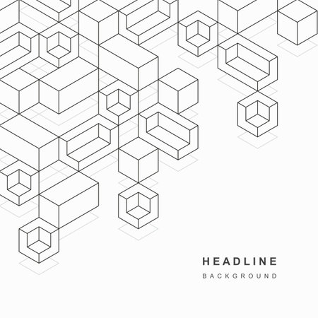 Abstract geometric technological background. Vector creative design.のイラスト素材