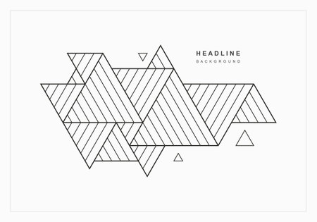 Abstract geometric technological background from triangles. Vector creative design.のイラスト素材