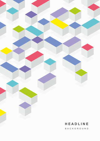 Abstract geometric technological background. Vector creative design.のイラスト素材