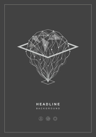Abstract geometric technological polygonal background. Vector creative design.のイラスト素材