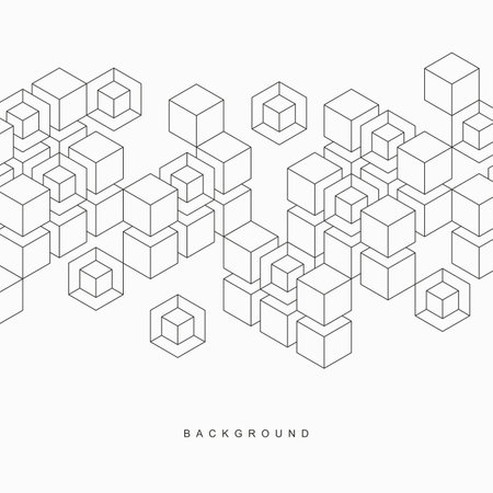 Abstract geometric technological background. Vector creative design.のイラスト素材