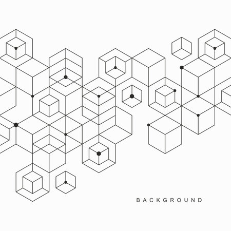 Abstract geometric technological background. Vector creative design.のイラスト素材