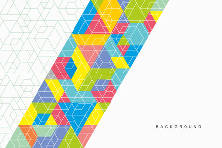 Abstract geometric technological background. Vector creative design.のイラスト素材