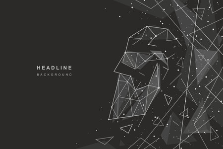 Abstract geometric technological polygonal background. Vector creative design.のイラスト素材