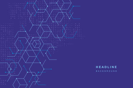 Abstract geometric technological background. Vector creative design.のイラスト素材