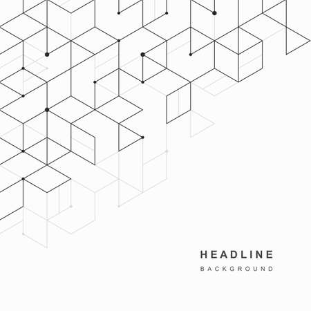 Abstract geometric technological background. Vector creative design.のイラスト素材