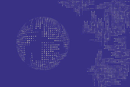 Abstract geometric technology world of dots.のイラスト素材