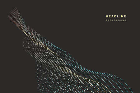 Abstract vector halftone dots. Halftone wave dots creative background.