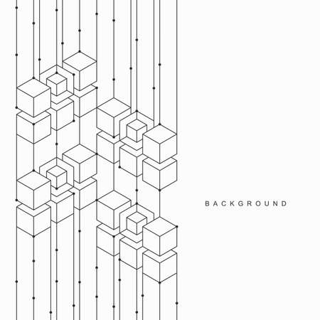 Abstract geometric technological background. Vector creative design.のイラスト素材
