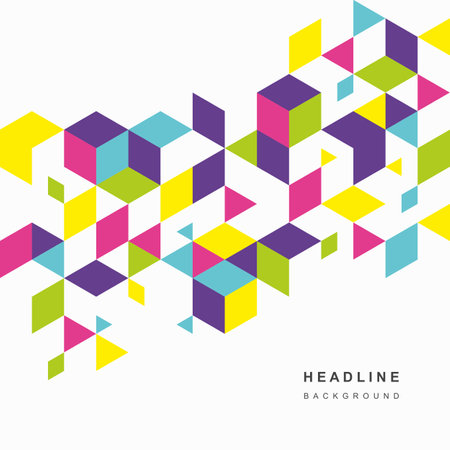 Abstract geometric technological background. Vector creative design.のイラスト素材