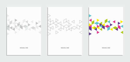 Abstract geometric technological company brochure. Vector business flyer.のイラスト素材