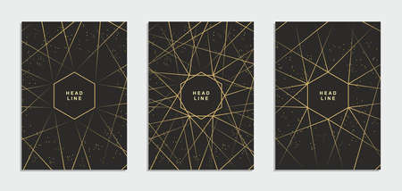 Abstract geometric technological company brochure. Vector business flyer.のイラスト素材