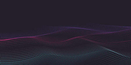 Abstract vector halftone dots. Halftone wave dots creative background.のイラスト素材