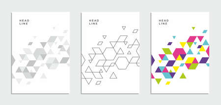 Abstract geometric technological company brochure. Vector business flyer.のイラスト素材