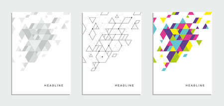 Abstract geometric technological company brochure. Vector business flyer.のイラスト素材