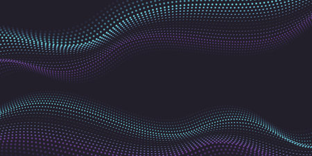 Abstract vector halftone dots. Halftone wave dots creative background.のイラスト素材