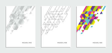 Abstract geometric technological company brochure. Vector business flyer.のイラスト素材