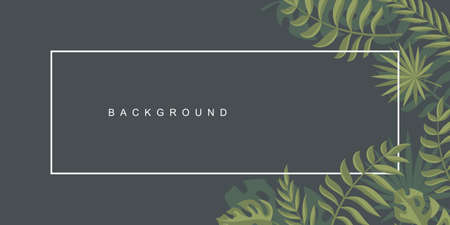 Abstract background with tropical leavesのイラスト素材