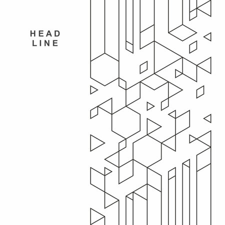 Abstract geometric technological background. Vector creative design.のイラスト素材