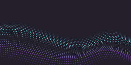Abstract vector halftone dots. Halftone wave dots creative background.のイラスト素材