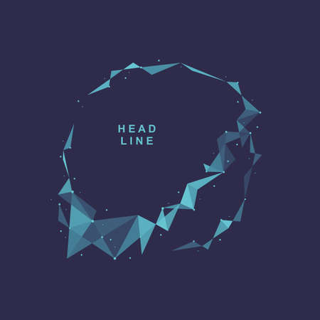 Abstract geometric polygonal technological background. Vector creative design.のイラスト素材