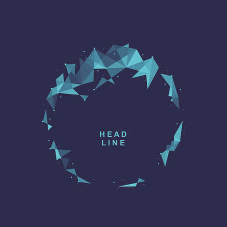 Abstract geometric polygonal technological background. Vector creative design.のイラスト素材