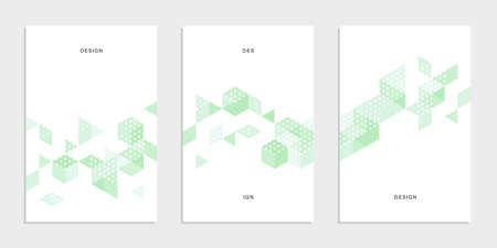 Abstract geometric technological company brochure. Vector business flyer.のイラスト素材