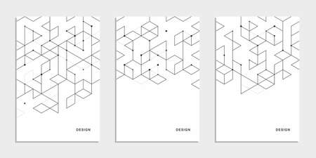 Abstract geometric technological company brochure. Vector business flyer.のイラスト素材