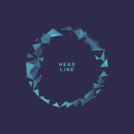 Abstract geometric technological background. Creative polygonal design.のイラスト素材