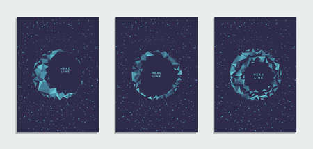Abstract geometric technological company brochure. Vector business flyer.のイラスト素材