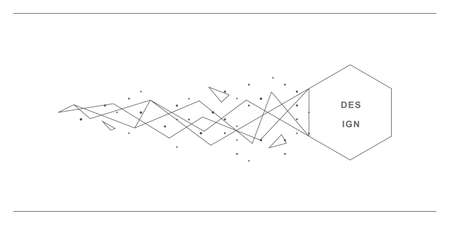 Abstract geometric technological background. Vector creative design.のイラスト素材