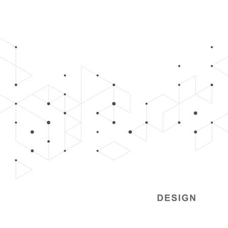 Abstract geometric technological background. Vector creative design.のイラスト素材