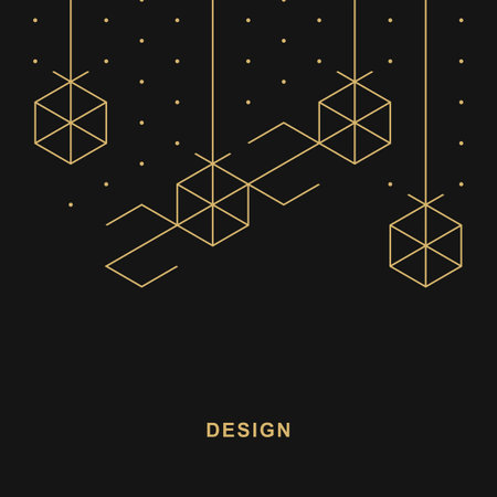 Abstract geometric technological background. Vector creative design.のイラスト素材