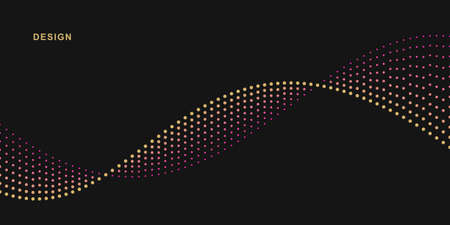 Halftone wave dots creative background.のイラスト素材