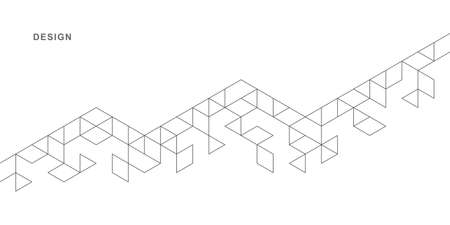 Abstract geometric technological background. Vector creative design.のイラスト素材