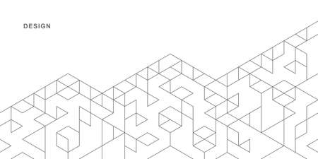Abstract geometric technological background. Vector creative design.のイラスト素材