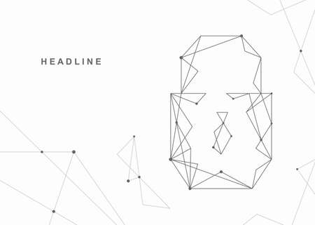 Abstract geometric technological background. Vector creative design.のイラスト素材