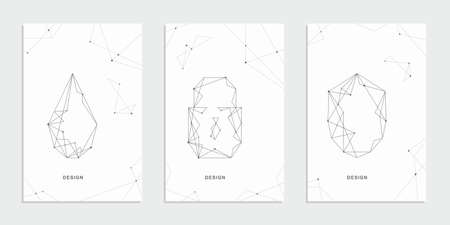 Abstract geometric technological company brochure. Vector business flyer.のイラスト素材