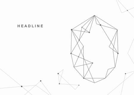 Abstract geometric technological background. Vector creative design.のイラスト素材