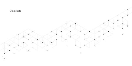 Abstract geometric technological background. Vector creative design.のイラスト素材
